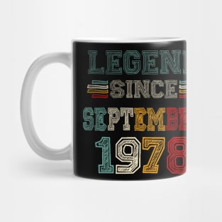 45 Years Old Legend Since September 1978 45th Birthday Mug